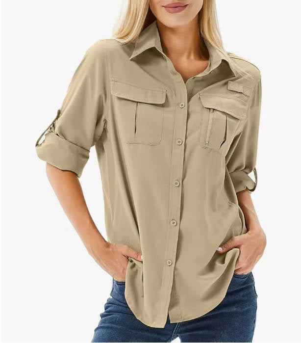 Women's UPF 50 Long Sleeve Hiking and Outdoor Shirt