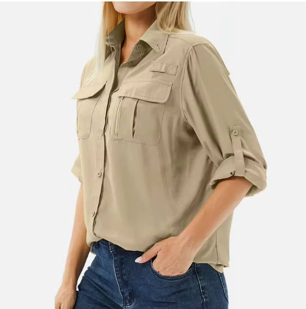 Women's UPF 50 Long Sleeve Hiking and Outdoor Shirt