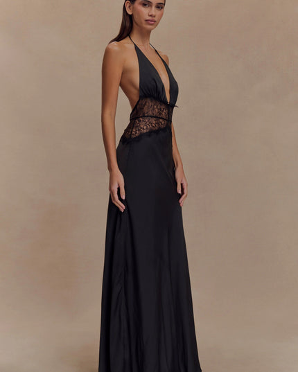 Women's V-Neck Polka Dot Summer Wedding Guest Maxi Dress