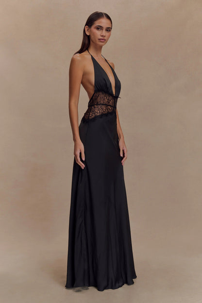 Women's V-Neck Polka Dot Summer Wedding Guest Maxi Dress