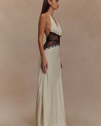 Women's V-Neck Polka Dot Summer Wedding Guest Maxi Dress