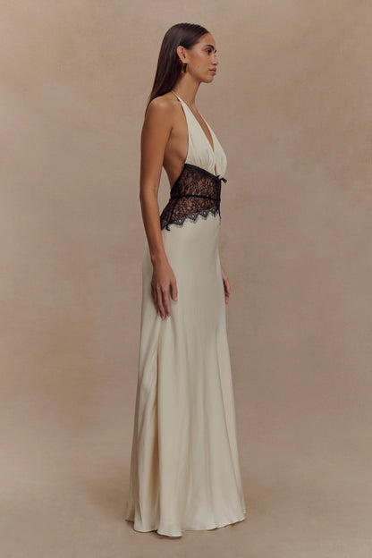Women's V-Neck Polka Dot Summer Wedding Guest Maxi Dress