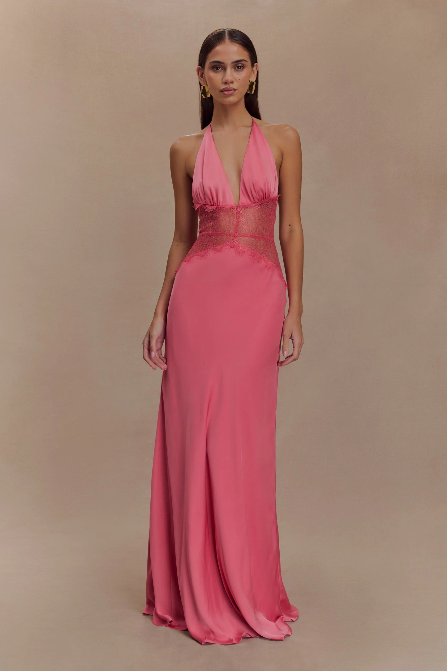 Women's V-Neck Polka Dot Summer Wedding Guest Maxi Dress