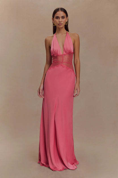 Women's V-Neck Polka Dot Summer Wedding Guest Maxi Dress