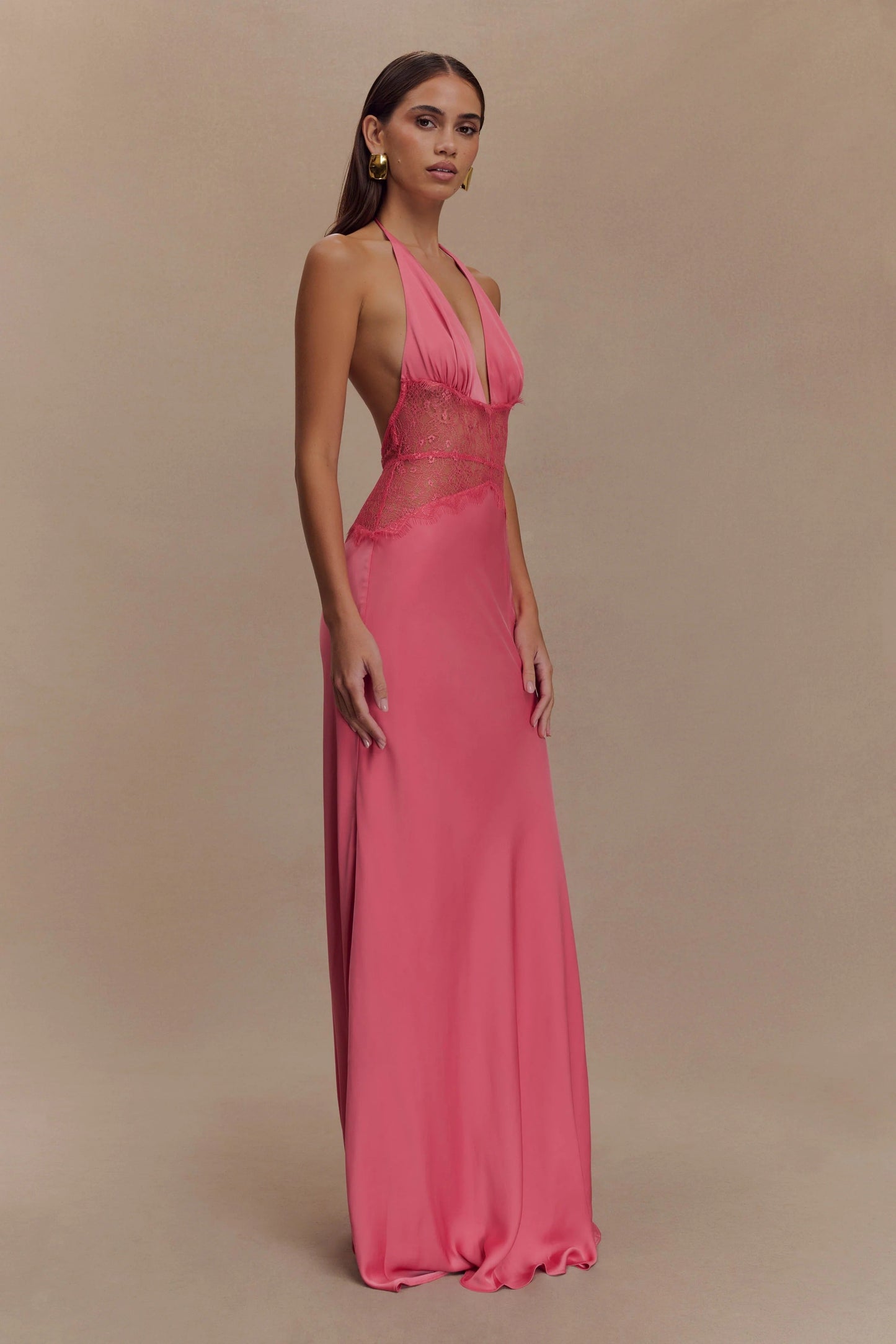 Women's V-Neck Polka Dot Summer Wedding Guest Maxi Dress