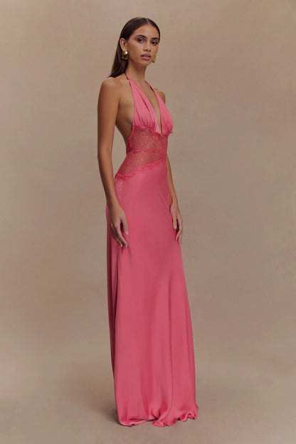 Women's V-Neck Polka Dot Summer Wedding Guest Maxi Dress