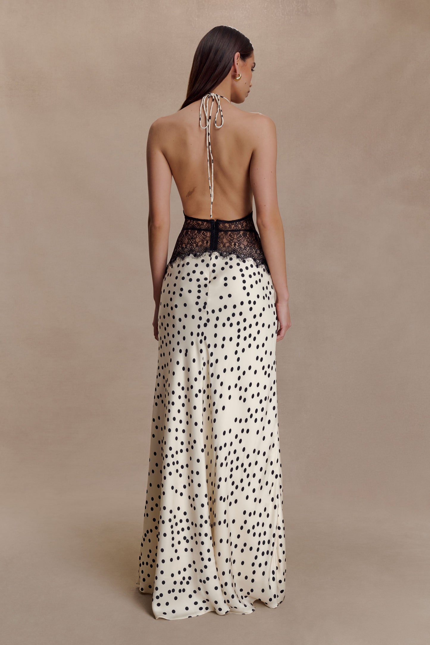 Women's V-Neck Polka Dot Summer Wedding Guest Maxi Dress