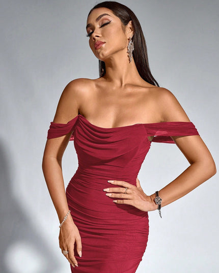 Women's V-Neck Sleeveless Flowy Cocktail Maxi Dress