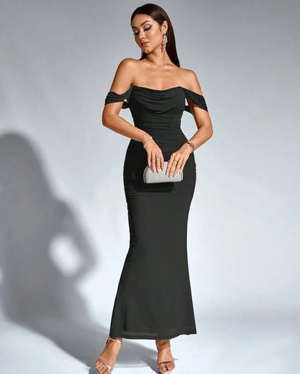 Women's V-Neck Sleeveless Flowy Cocktail Maxi Dress