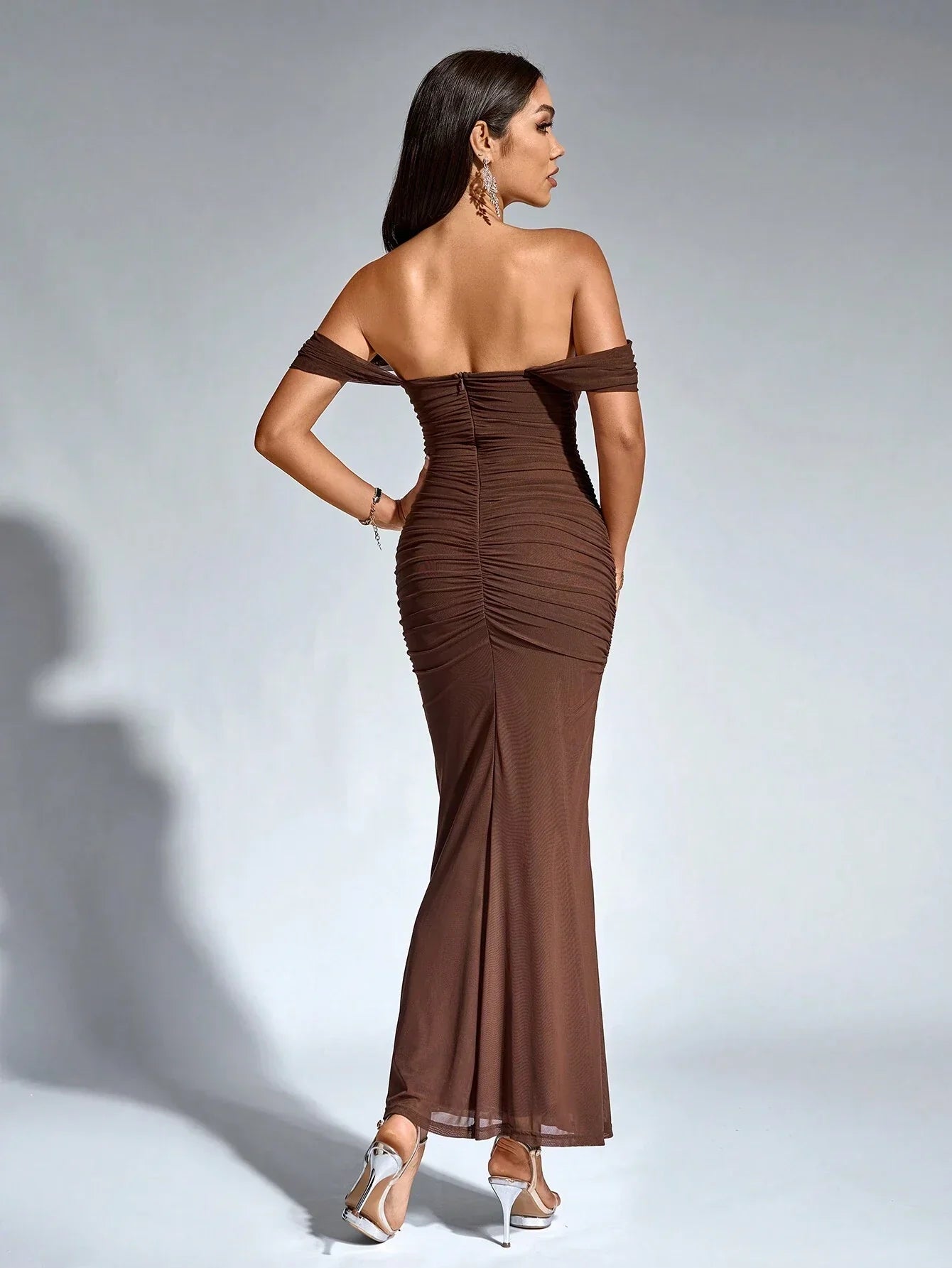 Women's V-Neck Sleeveless Flowy Cocktail Maxi Dress