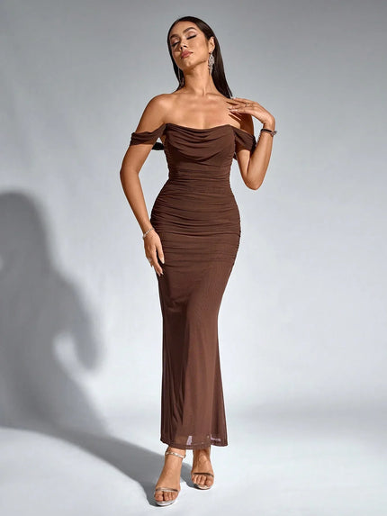 Women's V-Neck Sleeveless Flowy Cocktail Maxi Dress