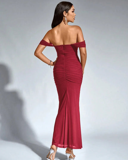 Women's V-Neck Sleeveless Flowy Cocktail Maxi Dress