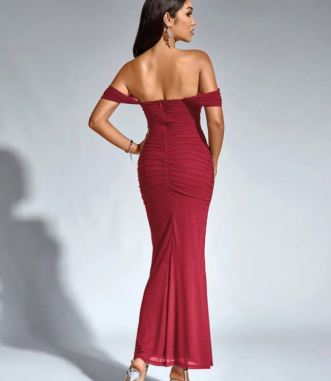 Women's V-Neck Sleeveless Flowy Cocktail Maxi Dress