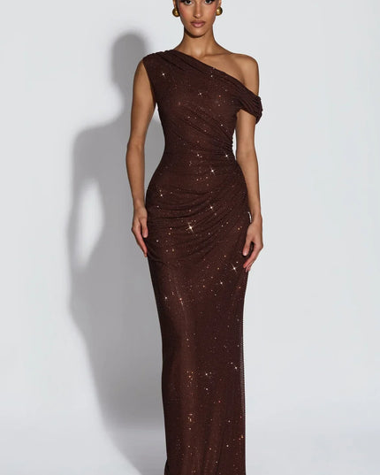 Women's V-Neck Sleeveless Wedding Guest Maxi Dress