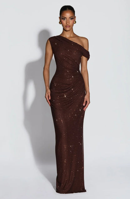 Women's V-Neck Sleeveless Wedding Guest Maxi Dress
