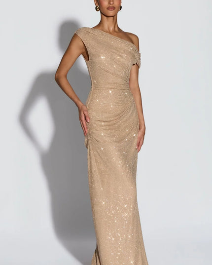 Women's V-Neck Sleeveless Wedding Guest Maxi Dress