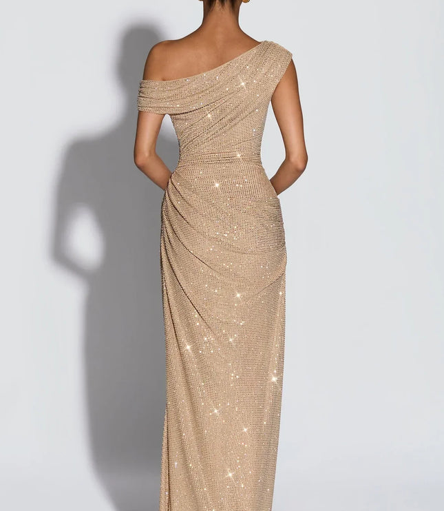 Women's V-Neck Sleeveless Wedding Guest Maxi Dress