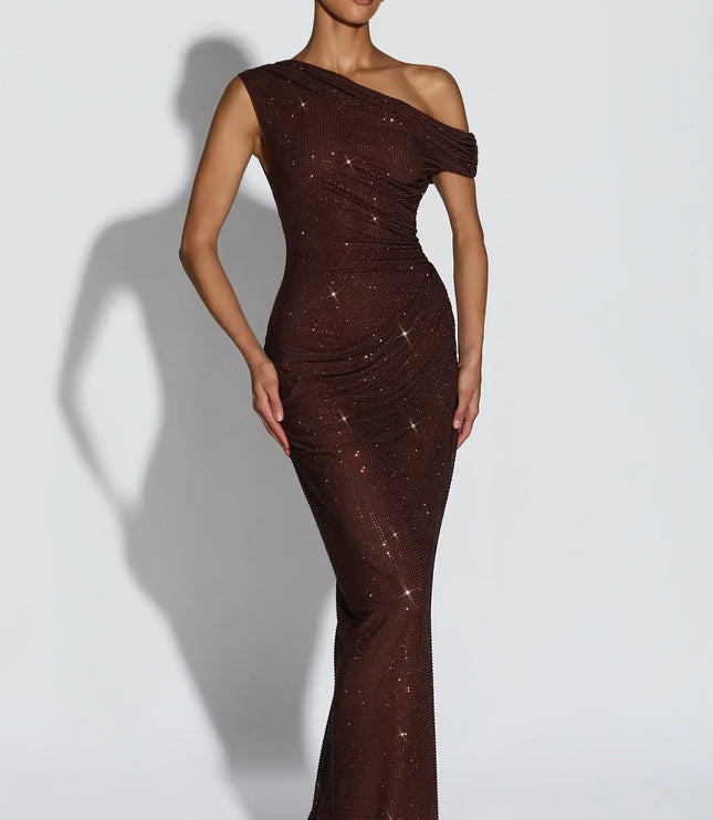 Women's V-Neck Sleeveless Wedding Guest Maxi Dress