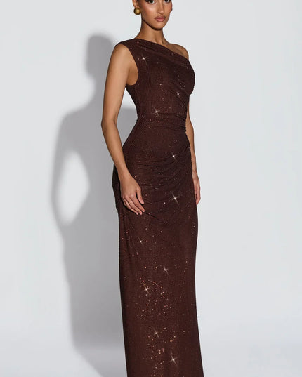 Women's V-Neck Sleeveless Wedding Guest Maxi Dress