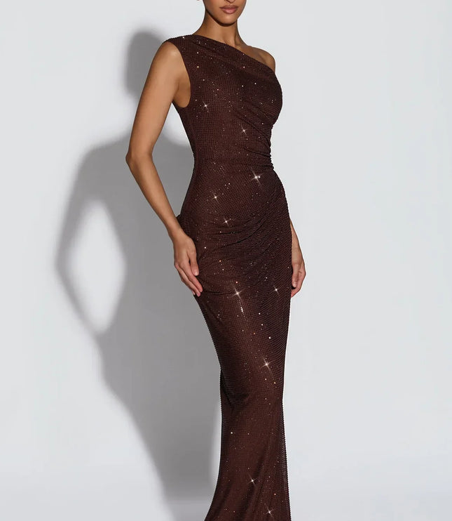 Women's V-Neck Sleeveless Wedding Guest Maxi Dress