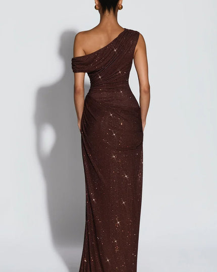 Women's V-Neck Sleeveless Wedding Guest Maxi Dress
