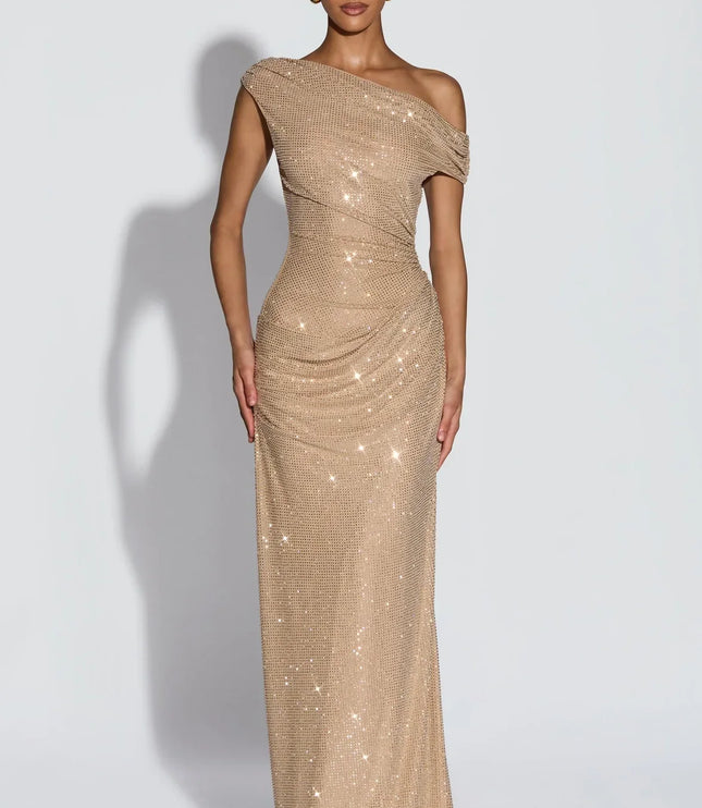 Women's V-Neck Sleeveless Wedding Guest Maxi Dress