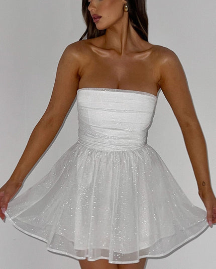 Women's White Off-Shoulder Ruched Bodycon Homecoming Mini