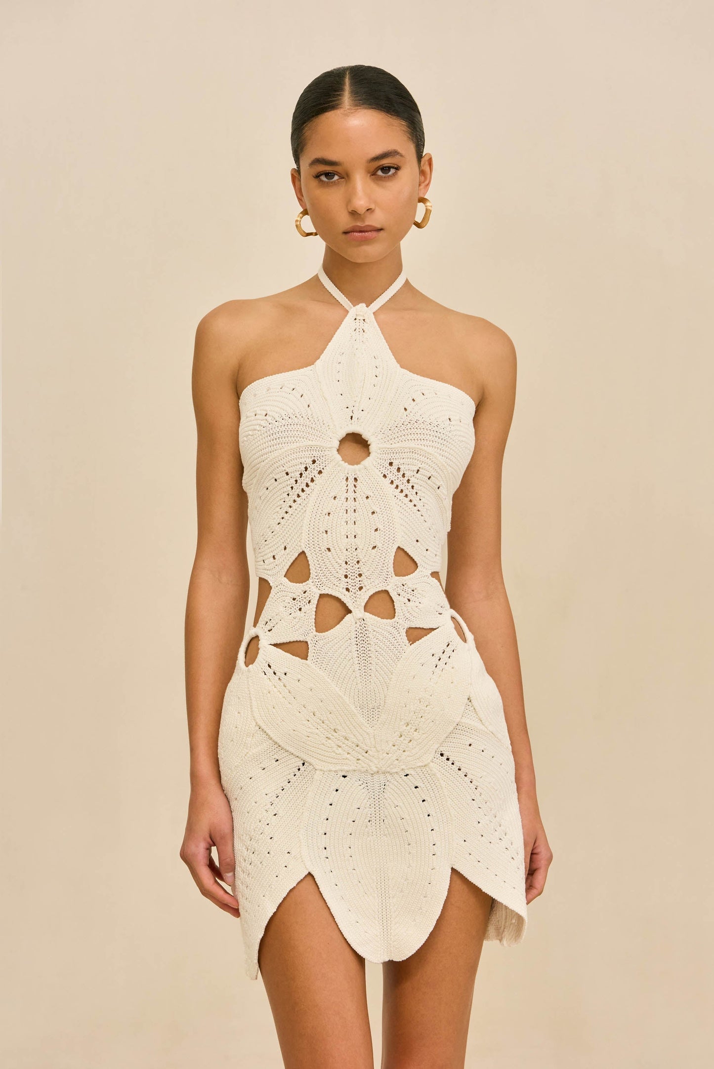 Women's White Off Shoulder Square Neck Mini Dress