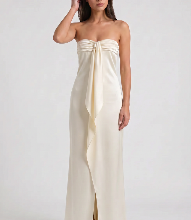 Women's Yellow Floral Maxi Wedding Guest Summer Dress