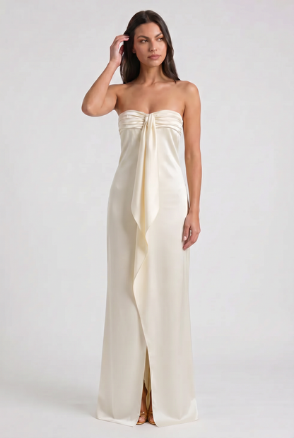 Women's Yellow Floral Maxi Wedding Guest Summer Dress
