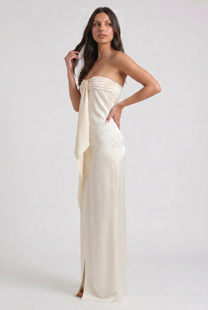 Women's Yellow Floral Maxi Wedding Guest Summer Dress