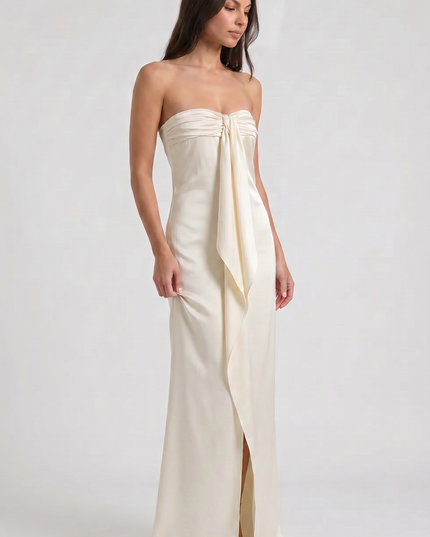 Women's Yellow Floral Maxi Wedding Guest Summer Dress