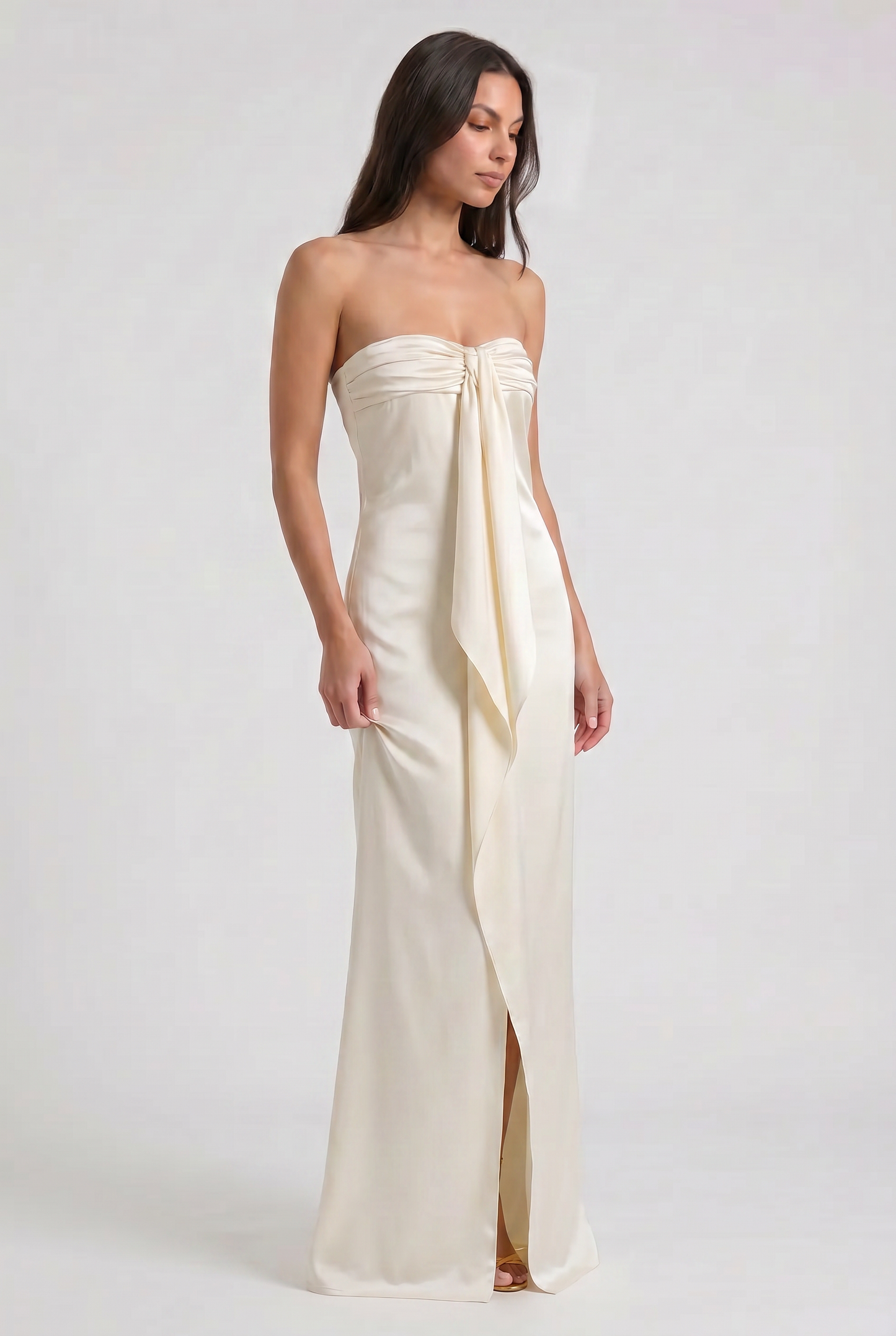 Women's Yellow Floral Maxi Wedding Guest Summer Dress