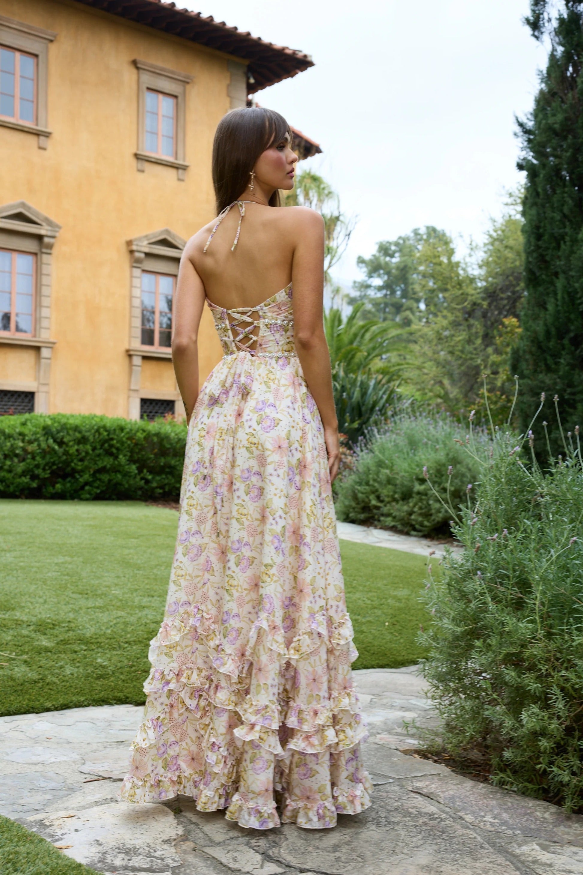 Women's Wedding Guest Floral Halter Maxi Dress – Cult of Mode Women's Wedding Guest Floral Halter Maxi Dress – Cult of Mode