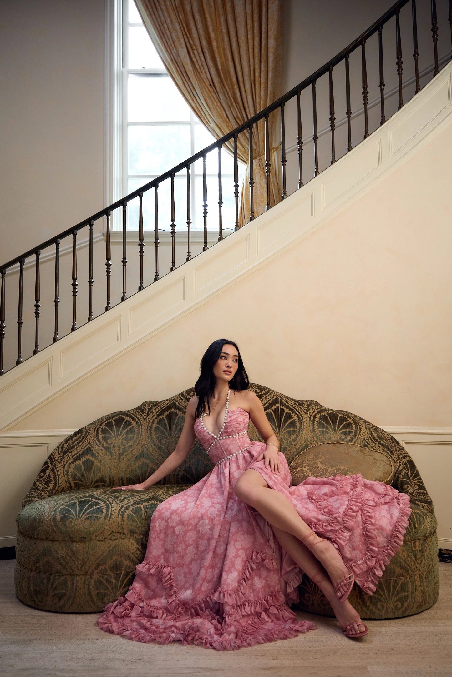 Women's Wedding Guest Floral Halter Maxi Dress - product image 32
